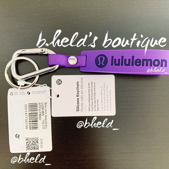 lululemon Silicone Keychain in Atomic Purple/True Navy One Size Brand New NWT - Picture 9 of 10
